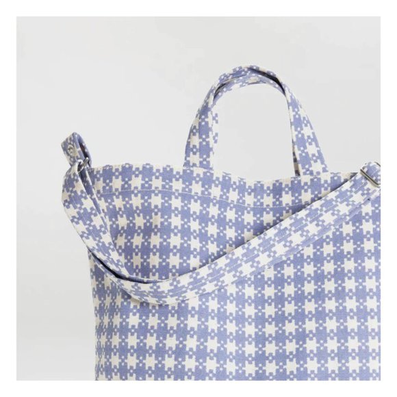 NWT Baggu Duck Bag - Blue Pixel Gingham - Picture 3 of 5
